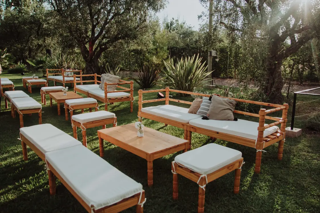 Jardín y livings de Entreolivos Eventos